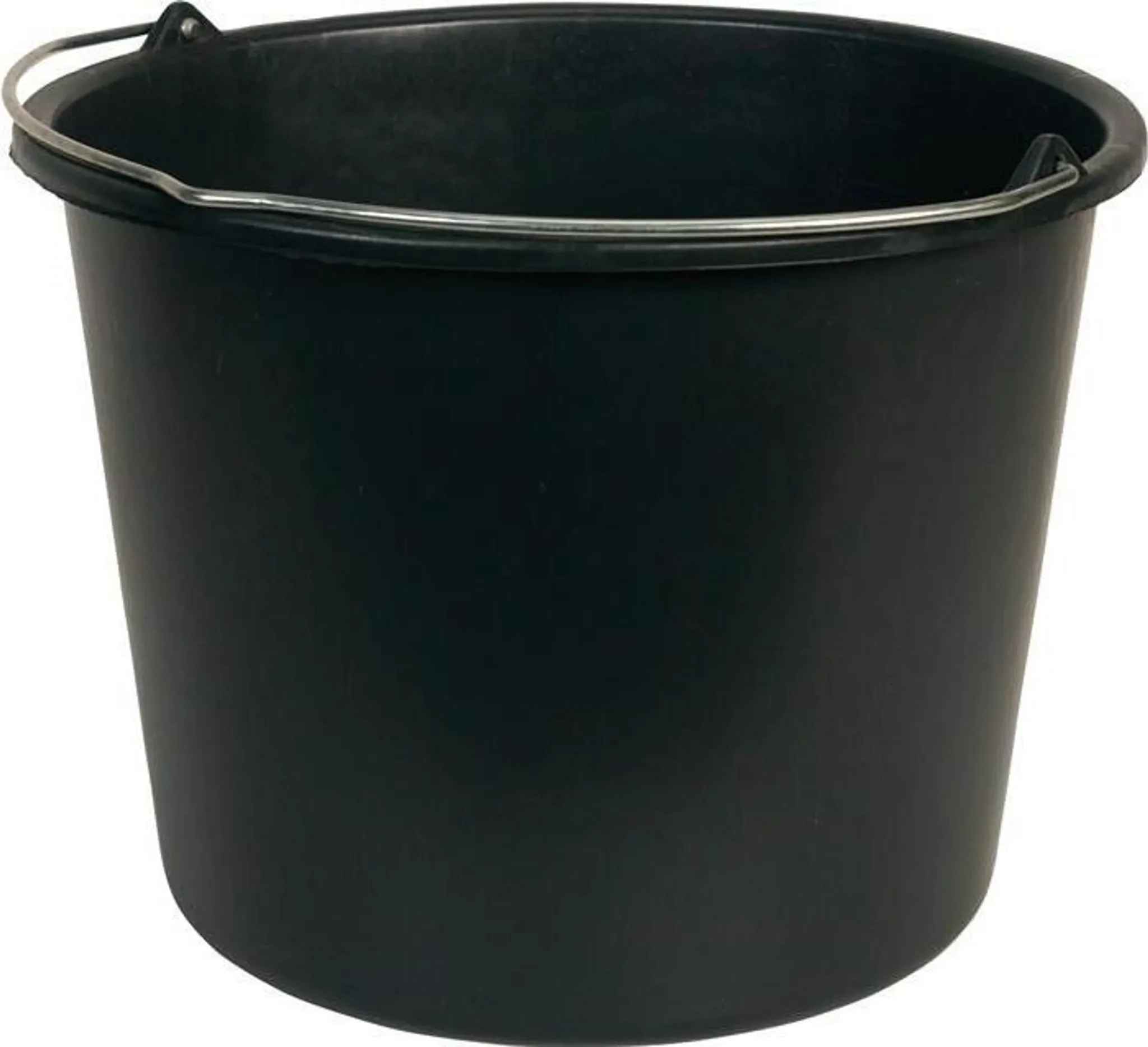 Baueimer 20 l – aus Recycling-Kunststoff, schwarz